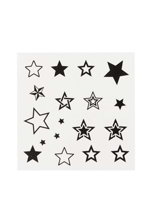 Nascita Yüz Sticker Geçici Dövme Stars Sticker - 20