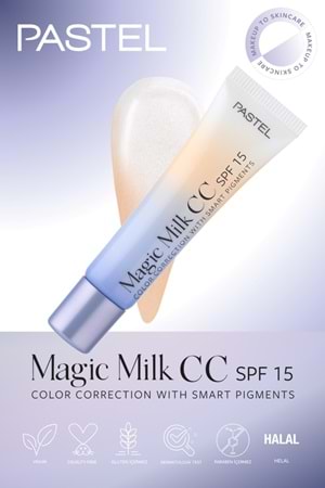 Pastel Magic Milk CC SPF 15 - Cilt Tonu Eşitleyici SPF 15 CC Krem 50 Light Medium