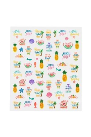 Nascita Beach Tırnak Sticker - 06