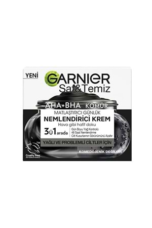 Garnier Saf ve Temiz Kömür Matlaştırıcı Günlük Nemlendirici Krem 50 ml
