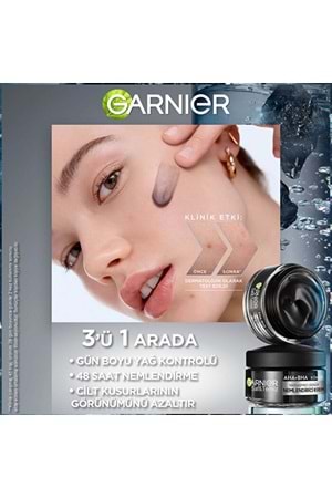 Garnier Saf ve Temiz Kömür Matlaştırıcı Günlük Nemlendirici Krem 50 ml