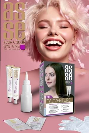 Asse 7.11 Orta Doğal Zeytin Sarı 50+50ml Set Boya