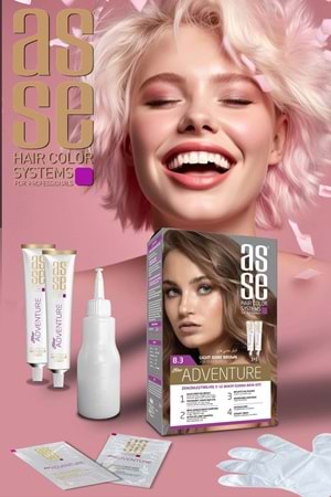 Asse 8.3 Açık Kahve Kumral 50+50ml Set Boya