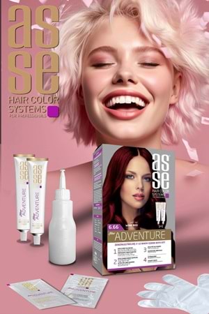 Asse 6.66 Şarap Kızıl 50+50ml Set Boya