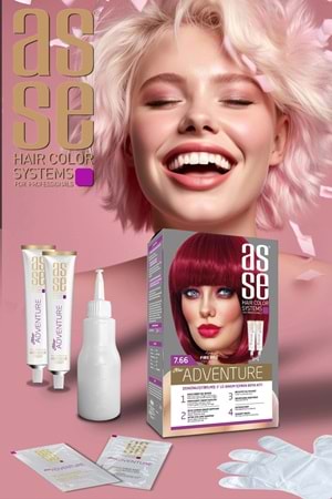 Asse 7.66 Ateş Kızıl 50+50ml Set Boya