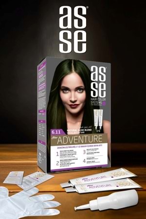 Asse 6.11 Doğal Zeytin Sarı 50 + 50 ml. Set Boya