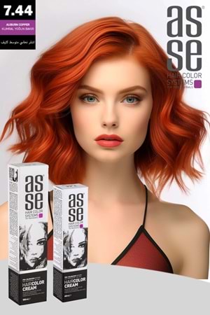Asse 7.44 Kumral Yoğun Bakır - 60ml Tüp Boya