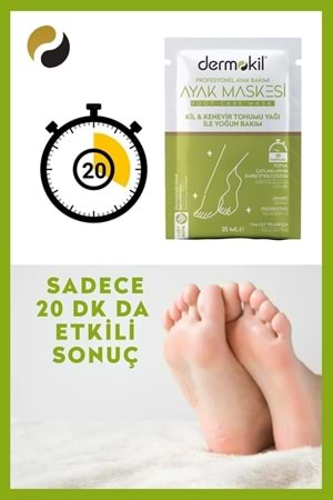 Dermokil Kil & Kenevir Yağlı Ayak Maskesi 35 ml.