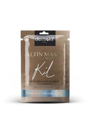 Dermokil Soyulabilir Gold Yüz Maskesi 15 ml (Tüm Cilt Tipleri İçin)