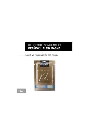 Dermokil Soyulabilir Gold Yüz Maskesi 15 ml (Tüm Cilt Tipleri İçin)
