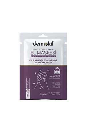 Dermokil Kil ve Kenevir Yağlı Peeling Etkili El Maskesi 35 ml.