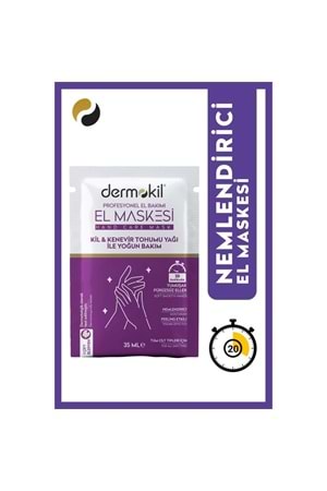 Dermokil Kil ve Kenevir Yağlı Peeling Etkili El Maskesi 35 ml.