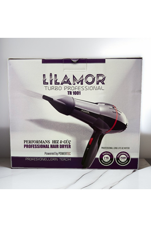 Lilamor Turbo Profesyonel Fön Makinesi Siyah TR-1001 - Powered by POWERTECH
