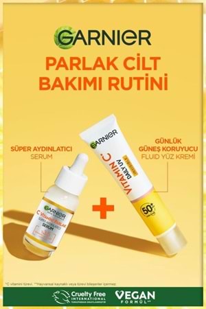 Garnier C Vitamini Parlak Günlük Uv Korumalı Güneş Yüz Kremi Spf50 Görünmez Doku 40ml