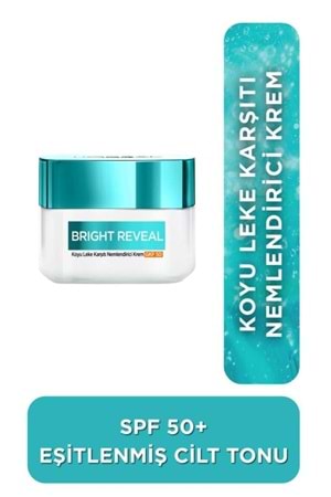 Loreal Paris Bright Reveal Koyu Leke Karşıtı, Cilt Tonu Eşitleyici Spf50 Nemlendirici Krem Niasinamid 50ml
