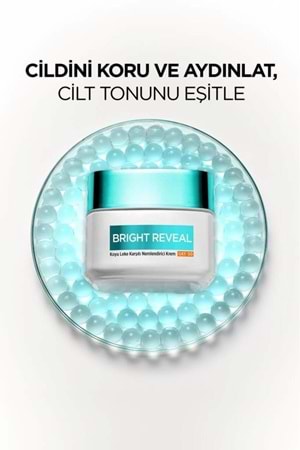 Loreal Paris Bright Reveal Koyu Leke Karşıtı, Cilt Tonu Eşitleyici Spf50 Nemlendirici Krem Niasinamid 50ml