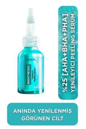 Loreal Paris Bright Reveal Koyu Lekelere Karşı Hızlı Etkili Yenileyici Peeling Serum 25% [AHA + BHA + PHA] 25ml