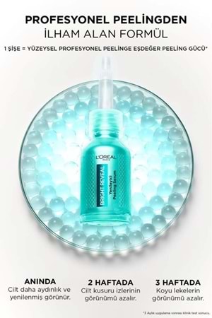 Loreal Paris Bright Reveal Koyu Lekelere Karşı Hızlı Etkili Yenileyici Peeling Serum 25% [AHA + BHA + PHA] 25ml