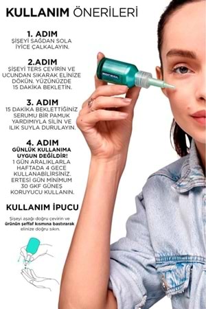 Loreal Paris Bright Reveal Koyu Lekelere Karşı Hızlı Etkili Yenileyici Peeling Serum 25% [AHA + BHA + PHA] 25ml