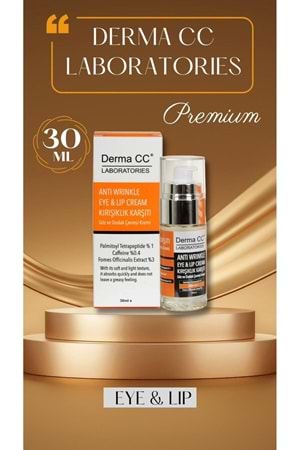 Derma CC Laboratories Anti Wrinkle Eye&lip Cream - Göz Ve Dudak Çevresi Kırışık Karşıtı Krem 30 ml