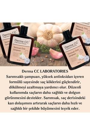 Derma CC Laboratories Sarımsak Özlü Saç Güçlendirici Bakım Şampuanı 500 Ml