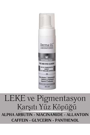 Derma CC Laboratories Whıtenıng Foam Face And Eyes Cleansıng - Leke Karşıtı Cilt Bakım Köpüğü 200 ml