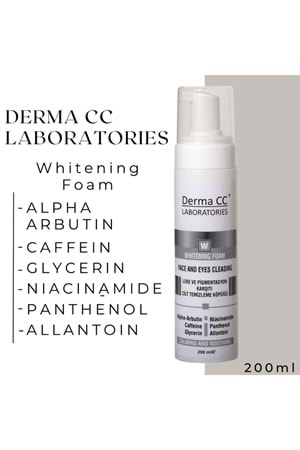 Derma CC Laboratories Whıtenıng Foam Face And Eyes Cleansıng - Leke Karşıtı Cilt Bakım Köpüğü 200 ml