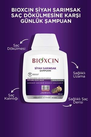 Bioxcin Siyah Sarımsak Şampuan 3x300 Ml - Saç Dökülmesi Şampuanı