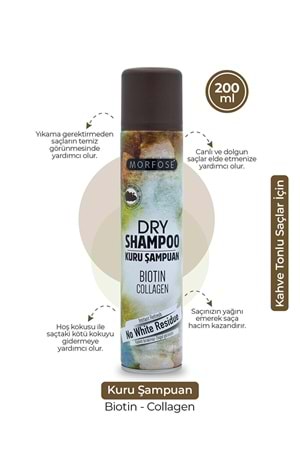 Morfose Kuru Şampuan Kahve Renkli Saçlar 200 ml