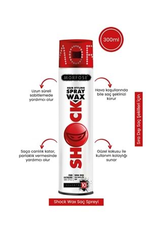 Morfose Shock Wax Saç Spreyi Sıradışı Şekillendirme 300 ml.
