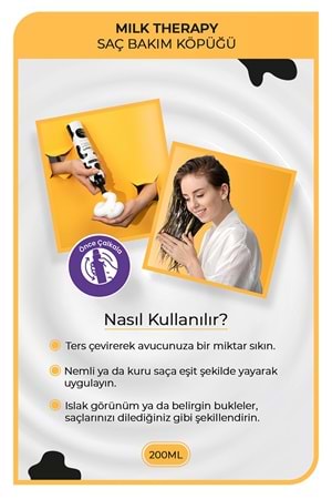 Morfose Milk Therapy Saç Köpüğü 200 ml-Saç Dökülmesi Önleyici, Besleyici, Koruyucu Etki