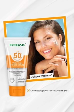 Bebak Nemlendirici Güneş Kremi 50 Spf 75 ml Tüp