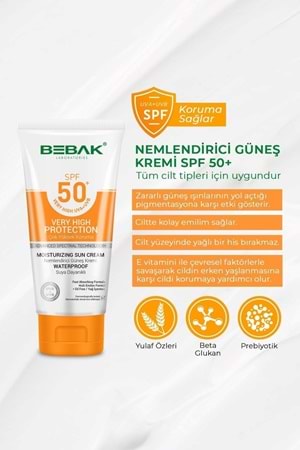 Bebak Nemlendirici Güneş Kremi 50 Spf 75 ml Tüp