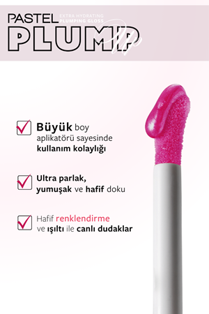 Pastel Plump Up Extra Hydrating Plumping Gloss - Dolgunlaştıran Dudak Parlatıcısı 207 Mariposa