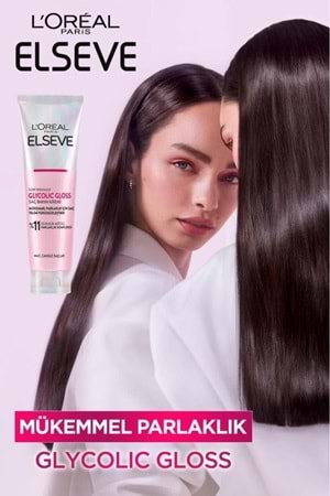 Loreal Paris Elseve Glycolic Gloss Mükemmel Parlaklık için Pürüzsüzleştirici Saç Kremi 150ml