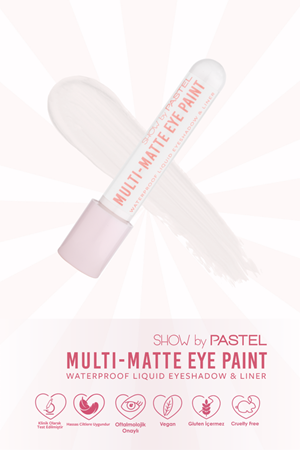 Show By Pastel Multi-Matte Eye Paint Waterproof Eyeshadow&Liner - Waterproof Mat Likit Far ve Eyeliner 80 Real One 4.2 ml
