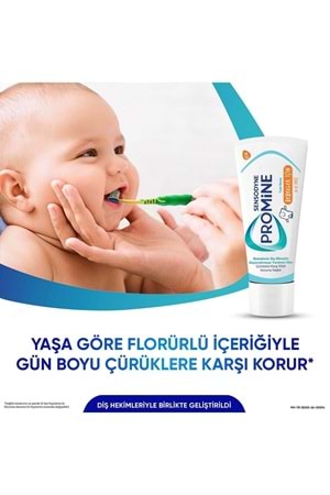 Sensodyne Promine 0-2 Yaş Bebekler İçin Yapay Aroma&Tatlandırıcı İçermeyen Şekersiz Diş Macunu 50ml