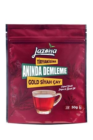 Lazona Anında Demleme Çay Tiryakisine Klasik Gold Siyah Çay 50 Gr. 25'li Tek Dem Paketi