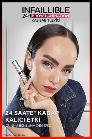 Loreal Paris Infaillible 24H Brow Lamination Şeffaf Kaş Sabitleyici