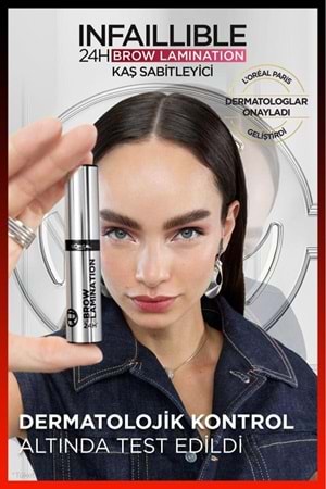 Loreal Paris Infaillible 24H Brow Lamination Şeffaf Kaş Sabitleyici