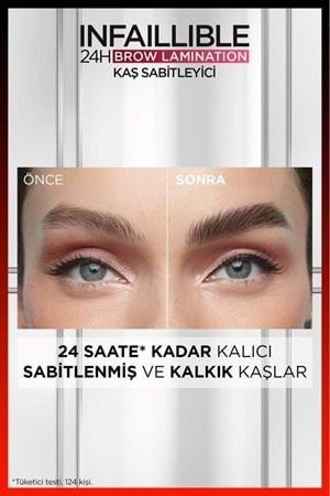 Loreal Paris Infaillible 24H Brow Lamination Şeffaf Kaş Sabitleyici
