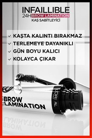 Loreal Paris Infaillible 24H Brow Lamination Şeffaf Kaş Sabitleyici