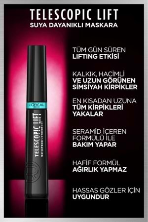 Loreal Paris Telescopic Lift Suya Dayanıklı Maskara