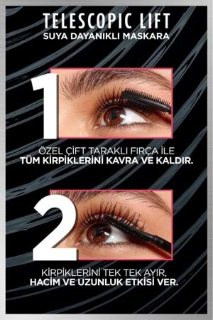 Loreal Paris Telescopic Lift Suya Dayanıklı Maskara