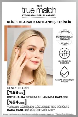Loreal Paris True Match Aydınlatan Serum Kapatıcı - 1n 11 ml