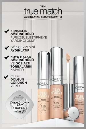Loreal Paris True Match Aydınlatan Serum Kapatıcı - 3r 11 ml