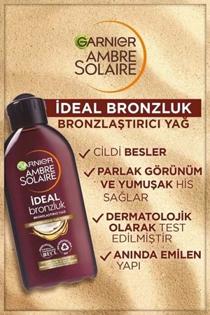 Garnier Ambre Solaire İdeal Bronzluk Bronzlaştırıcı Yağ 200 ml