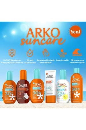 Arko Suncare Spf50 Çok Yüksek Korumalı Vücut Güneş Spreyi 200 ml