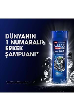 Clear Men Şampuan Yoğun Arındırıcı Kömür Kepeğe Karşı Etkili 350 ml