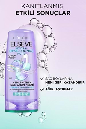 Loreal Paris Elseve Hydra [hyaluronic] Pure Salisilik Asit Içeren Yağlanma Karşıtı Nemlendirici Saç Kremi 250ml